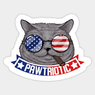 Cats American patriot Sticker